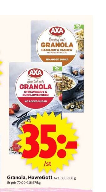 ICA Supermarket Axa granola erbjuda