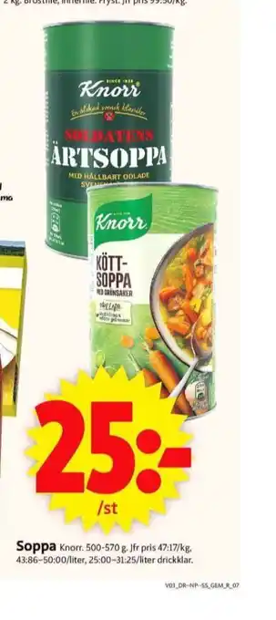Soldatens ärtsoppa soppor