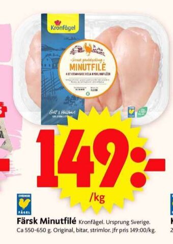 ICA Supermarket Kronfågel kycklingfilé erbjuda