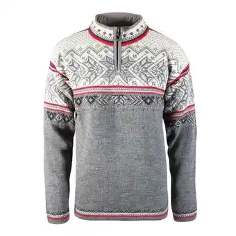 Men's vail sweater smoke/raspberry/off white