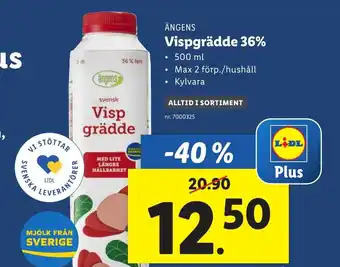 Ängens Vispgrädd 36% 500ml