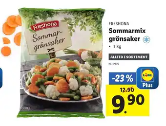 Lidl Freshona Sommarmix grönsaker 1kg erbjuda