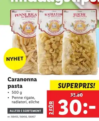 Lidl Caranonna pasta 500g erbjuda