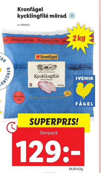 Lidl Kronfågel Kycklingfilé mörad erbjuda