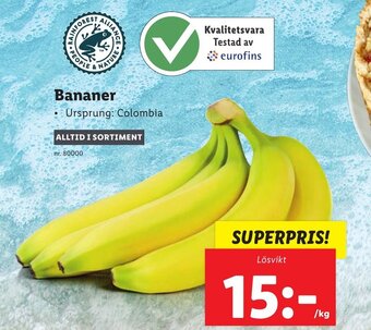 Lidl Bananer erbjuda