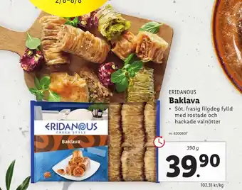 Lidl Eridanous Baklava 390g erbjuda