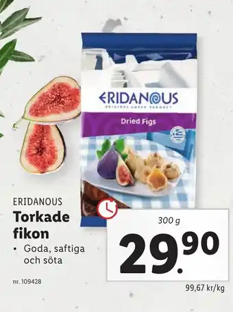 Lidl Eridanous Torkadefikon 300g erbjuda