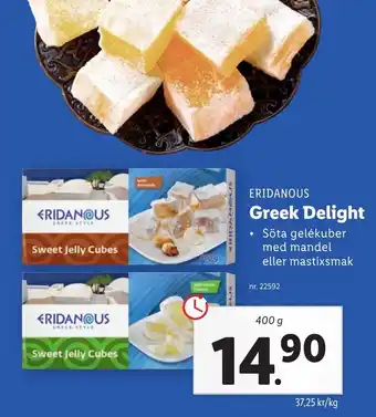 Lidl Eridanous Greek Delight 400g erbjuda