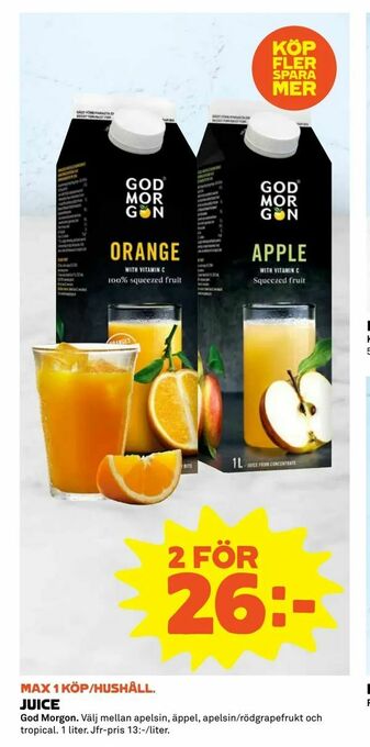 Coop Extra Juice erbjuda
