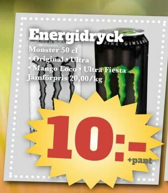 Bonum Matmarknad Energidryck erbjuda