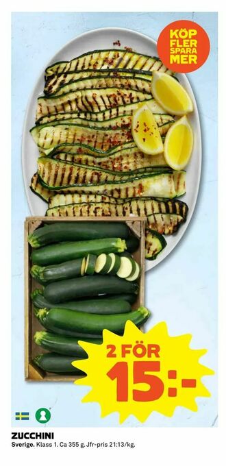 Coop Extra Zucchini erbjuda