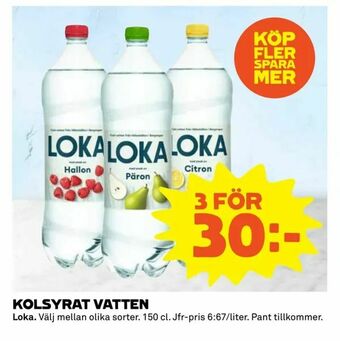 Coop Extra Kolsyrat vatten erbjuda