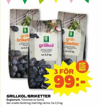 Coop Forum Grillkol/briketter erbjuda