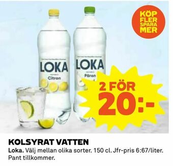 Coop Daglivs Kolsyrat vatten erbjuda