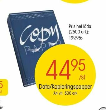 EKO Data/Kopieringspapper erbjuda