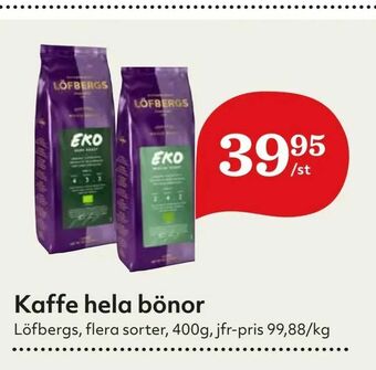 Hemköp Kaffe hela bönor erbjuda
