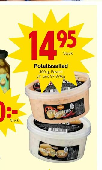 Matöppet Potatissallad erbjuda