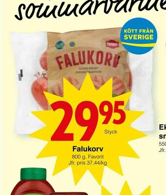 Matöppet Falukorv erbjuda