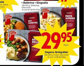 Matöppet Dagens färdigrätter erbjuda