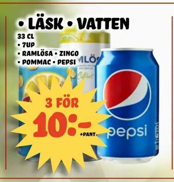 Läsk • Vatten