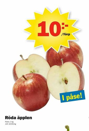 Pekås Röda äpplen erbjuda