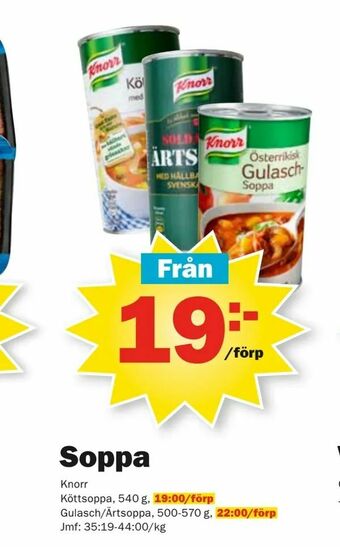 Pekås Soppa erbjuda