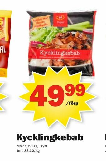 Pekås Kycklingkebab erbjuda