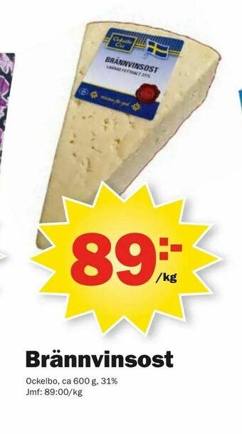 Pekås Brännvinsost erbjuda