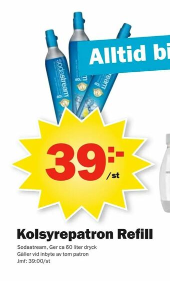 Pekås Kolsyrepatron Refill erbjuda