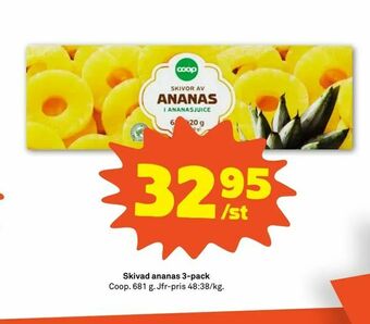 Skivad ananas 3-pack