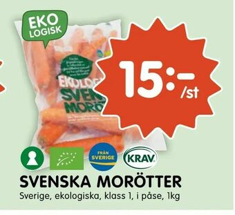 Tempo Svenska morötter erbjuda