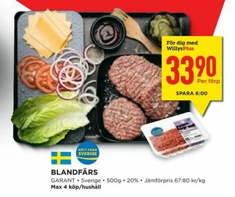 Willys Blandfärs erbjuda