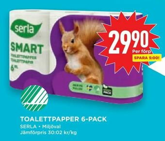 Willys Toalettpapper 6-pack erbjuda