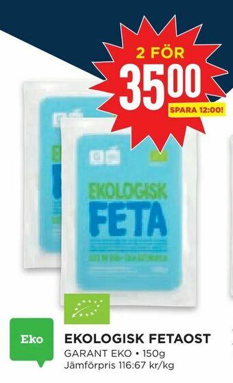 Willys Ekologisk fetaost erbjuda