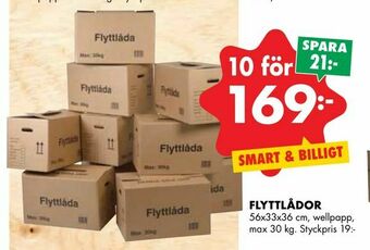 ÖoB Flyttlådor erbjuda