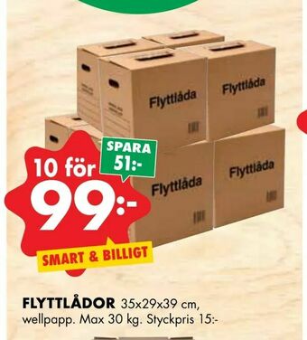 ÖoB Flyttlådor erbjuda