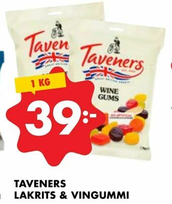 ÖoB Taveners lakrits & vingummi erbjuda