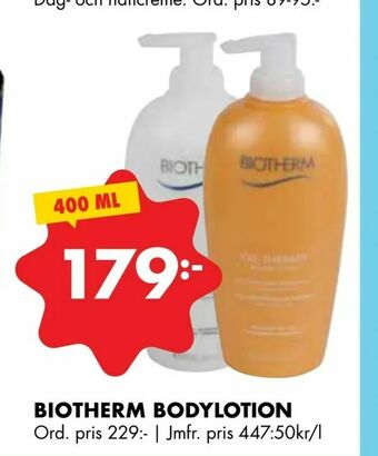 ÖoB Biotherm bodylotion erbjuda