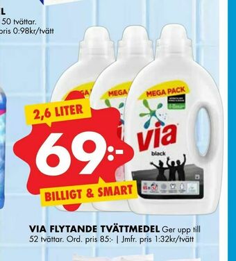 ÖoB Via flytande tvättmedel erbjuda