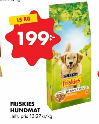 ÖoB Friskies hundmat erbjuda