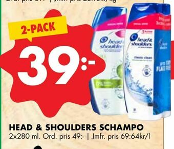 ÖoB Head & shoulders schampo erbjuda
