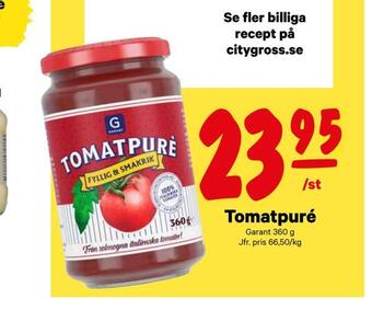 City Gross Tomatpuré erbjuda