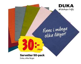 City Gross Servetter 50-pack erbjuda