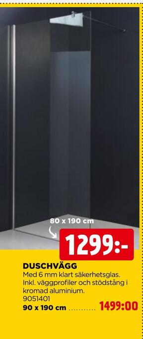 Jem&Fix Duschvägg erbjuda