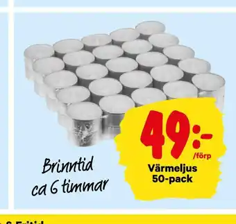 City Gross Värmeljus 50-pack erbjuda