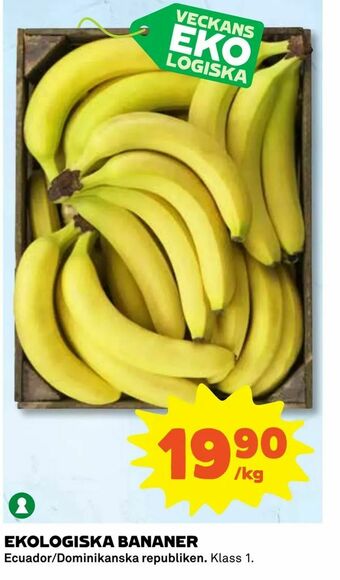 Coop Ekologiska bananer erbjuda