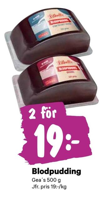 City Gross Blodpudding erbjuda