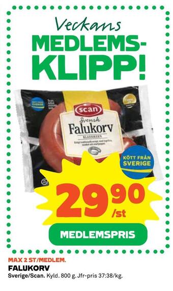Coop Extra Falukorv erbjuda