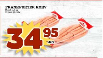 Din Mat Frankfurter korv erbjuda