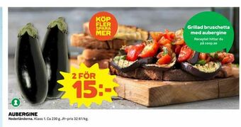 Coop Extra Aubergine erbjuda